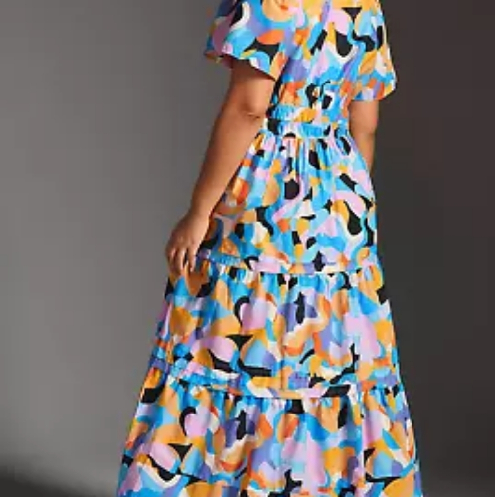 Anthropologie Somerset Maxi Dress - Orange Motif - Picture 2 of 6